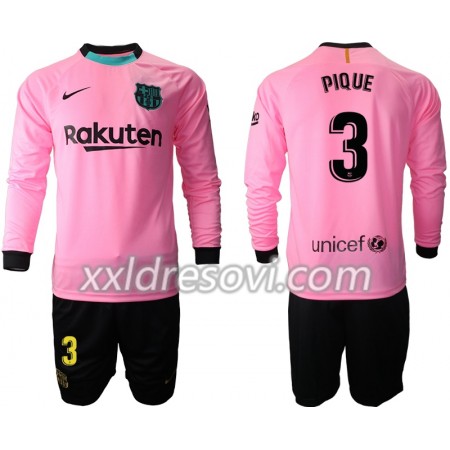 FC Barcelona Pique 3 Treći Dječji Komplet Dresovi za Nogomet 2020-2021 Dugim Rukavima (+ kratke hlače)